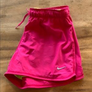 Double-layered Nike workout shorts